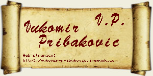Vukomir Pribaković vizit kartica